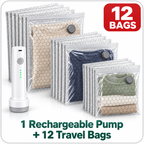 Travel Vacuum Bags with Rechargeable Pump